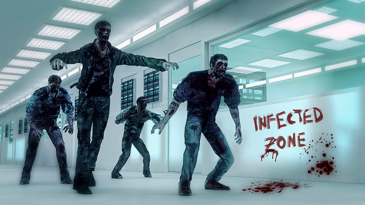 Zombies infected zone